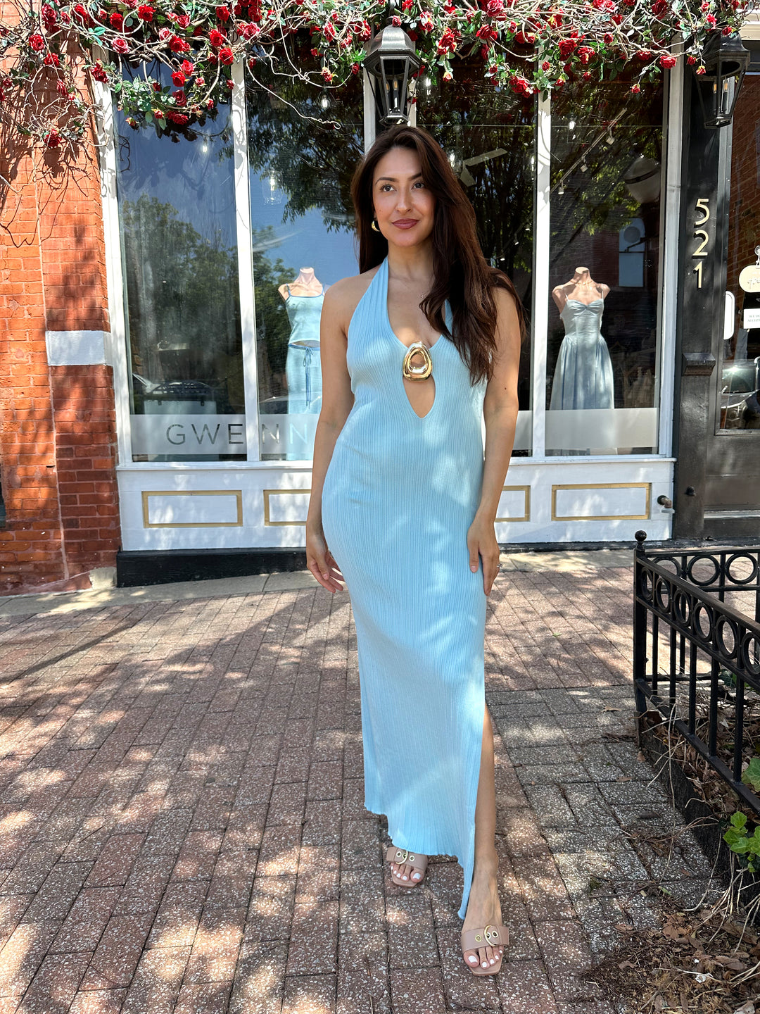 knee length dresses for homecoming A-line Spaghettti Straps Satin Knee Length Dress main image 1