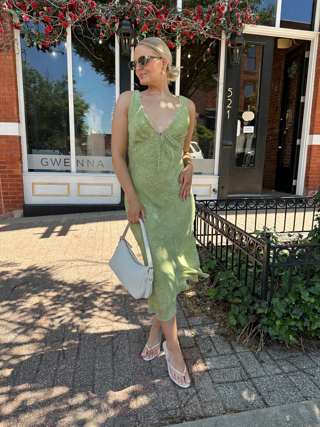 Olive Green Floral Midi Dress | Spring Midi Dresses Gwenna The Label Olive Green Floral Midi Dress | Spring Midi Dresses Gwenna The Label