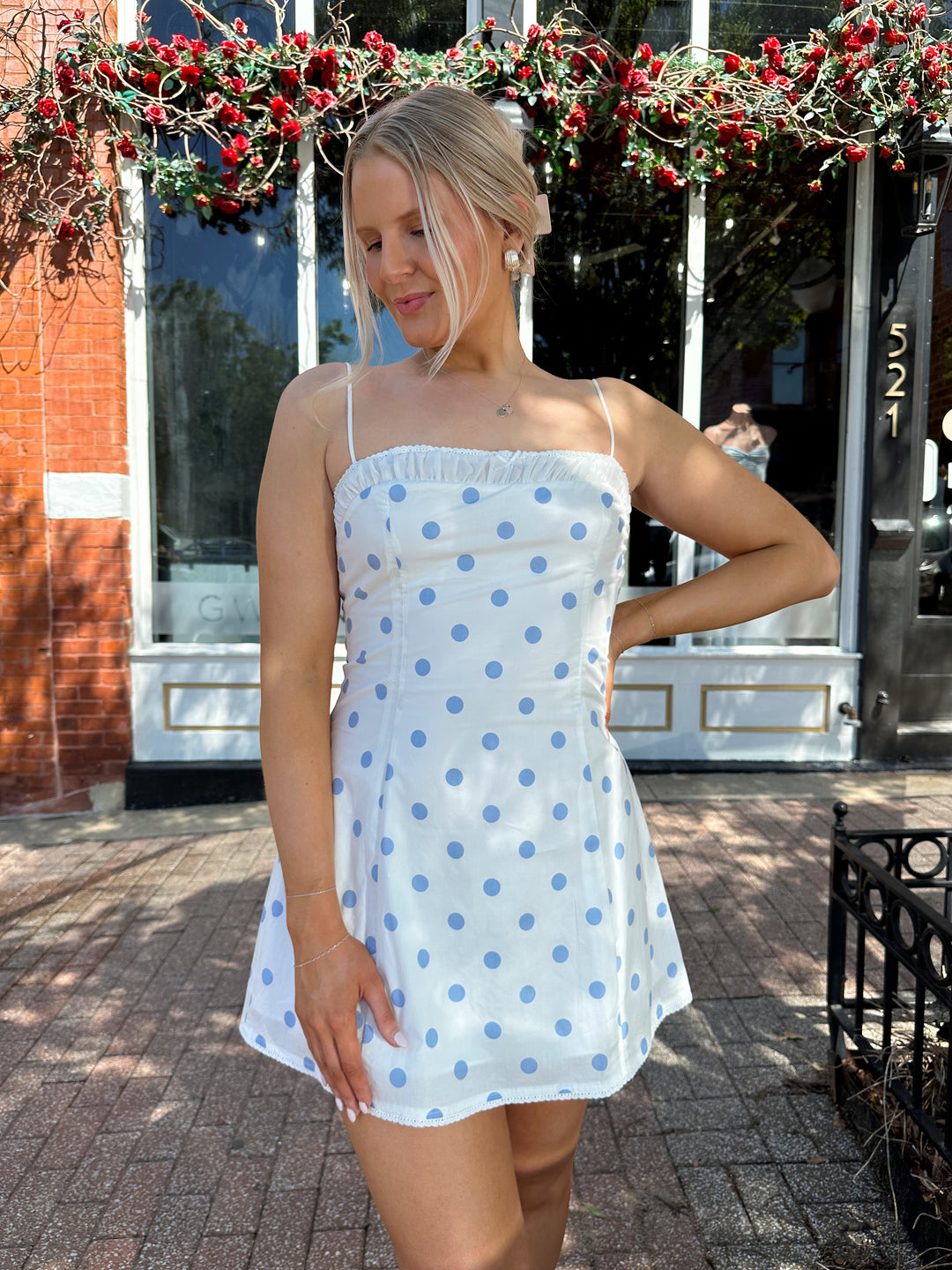 Skylar White Polka Dot Mini Dress Skylar White Polka Dot Mini Dress