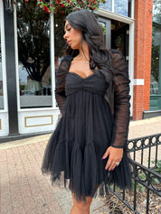 Veronica Mini Dress -Black