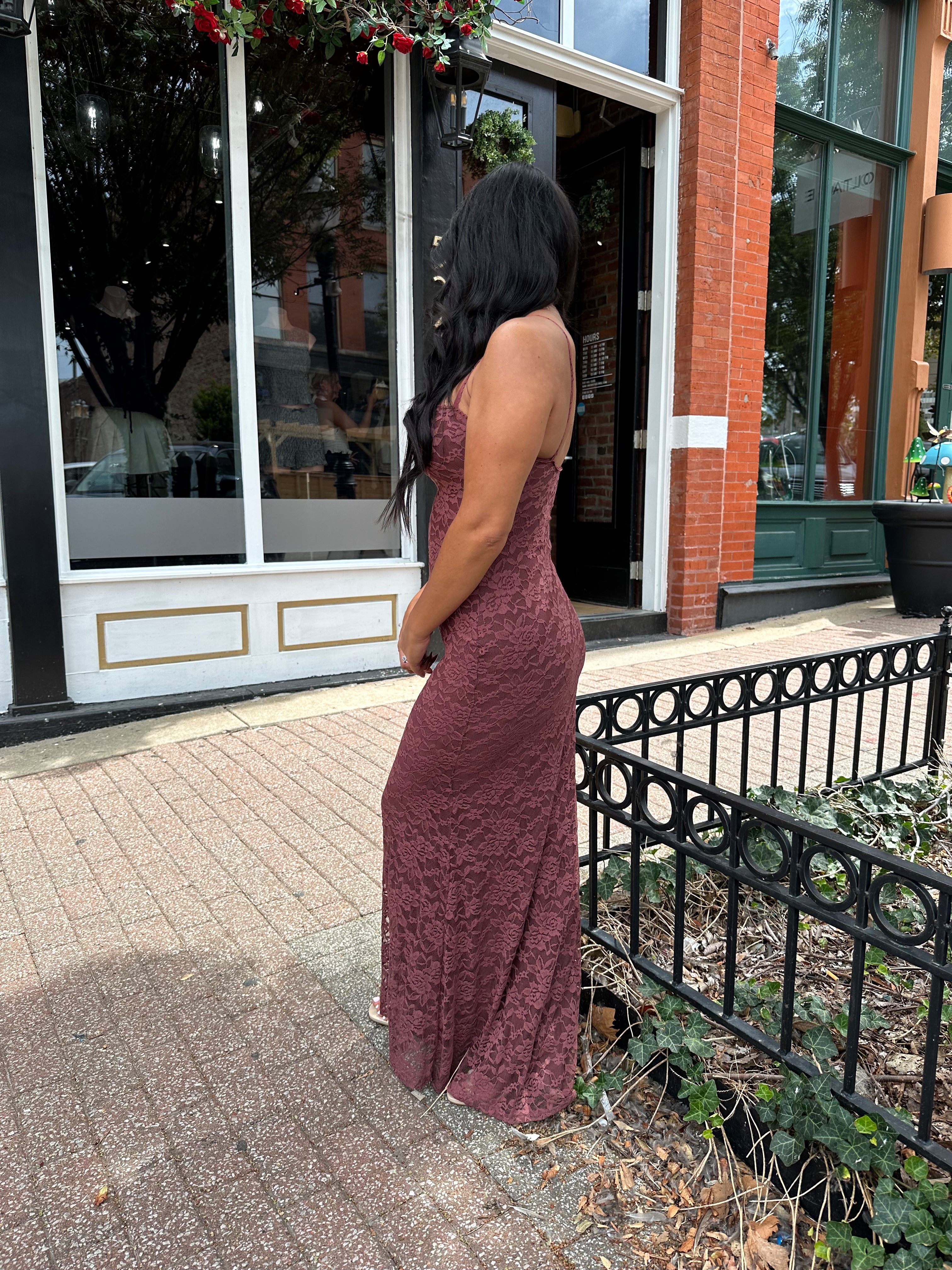 Remy Plum Lace Bodycon Maxi Dress