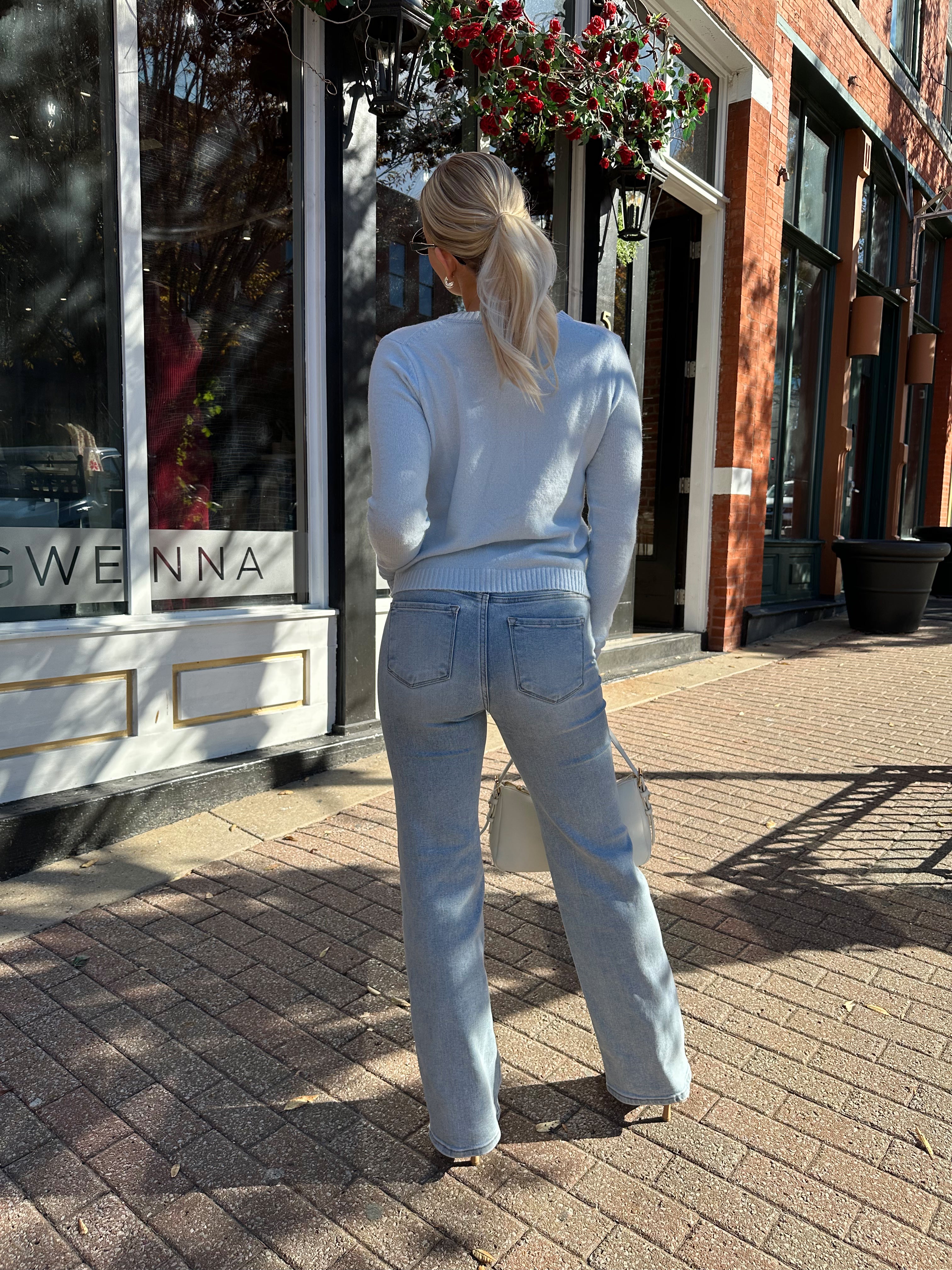 Sarai Light Blue Knit Cardigan