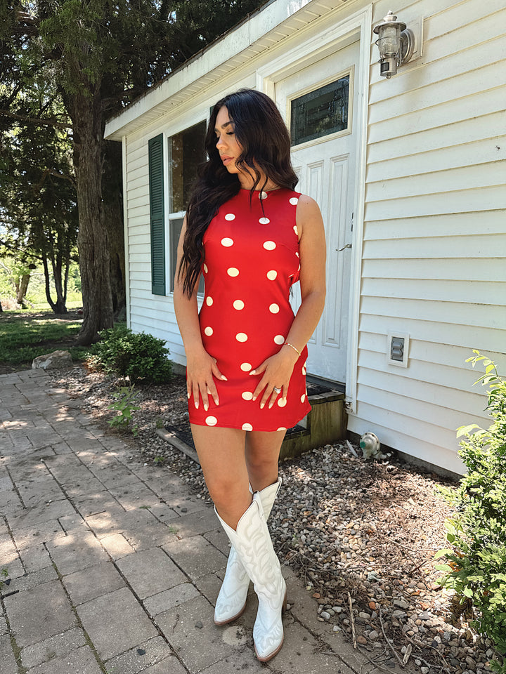 Rosie Red Polka Dot Mini Dress