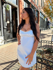 Maeve Sky Blue Jewel Mini Dress