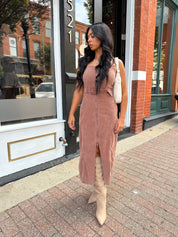 Alice Plum Corduroy Belted Midi Dress