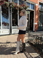 Linden Oatmeal Collared Sweater