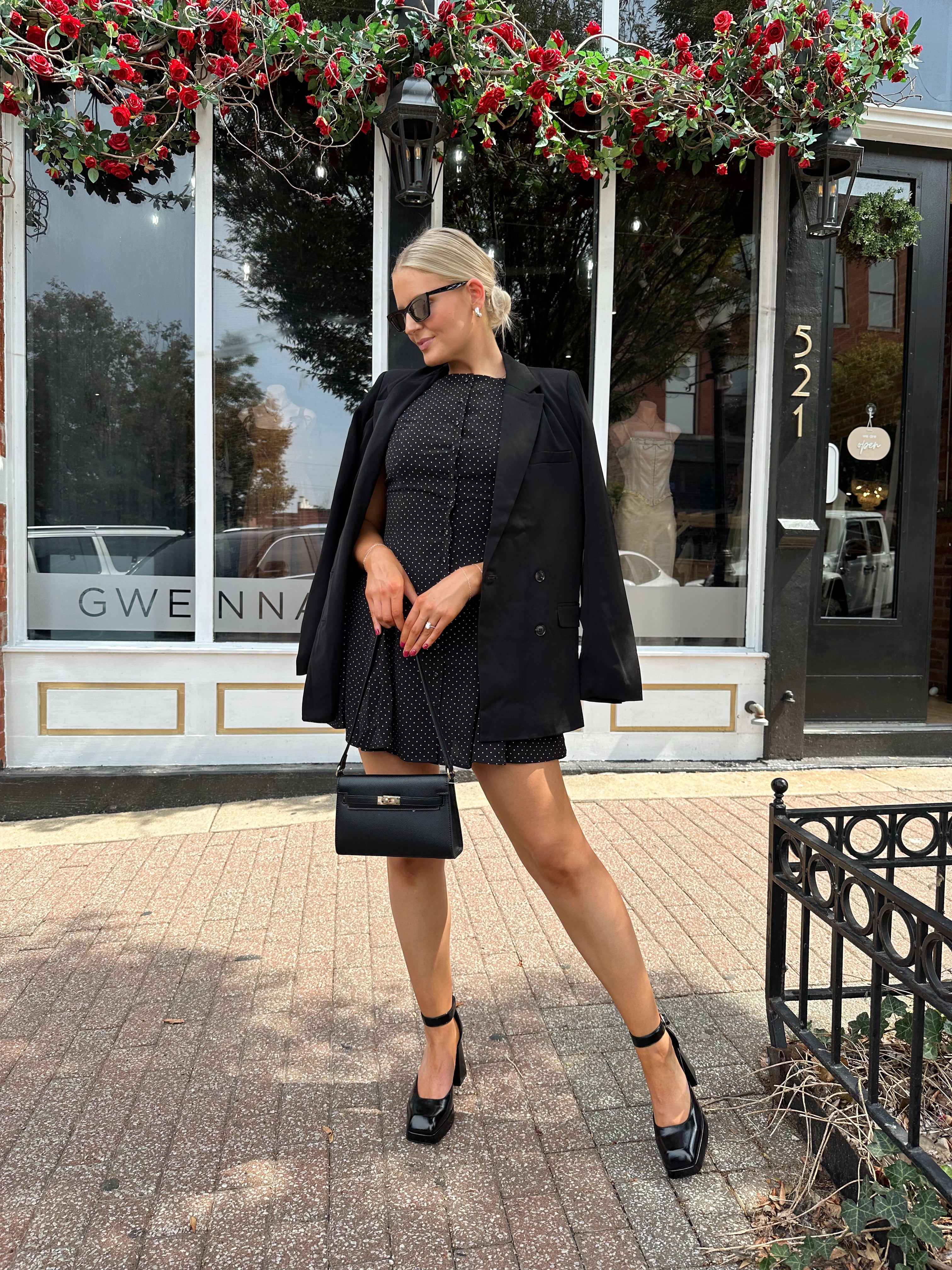 Selah Black Tailored Oversized Blazer