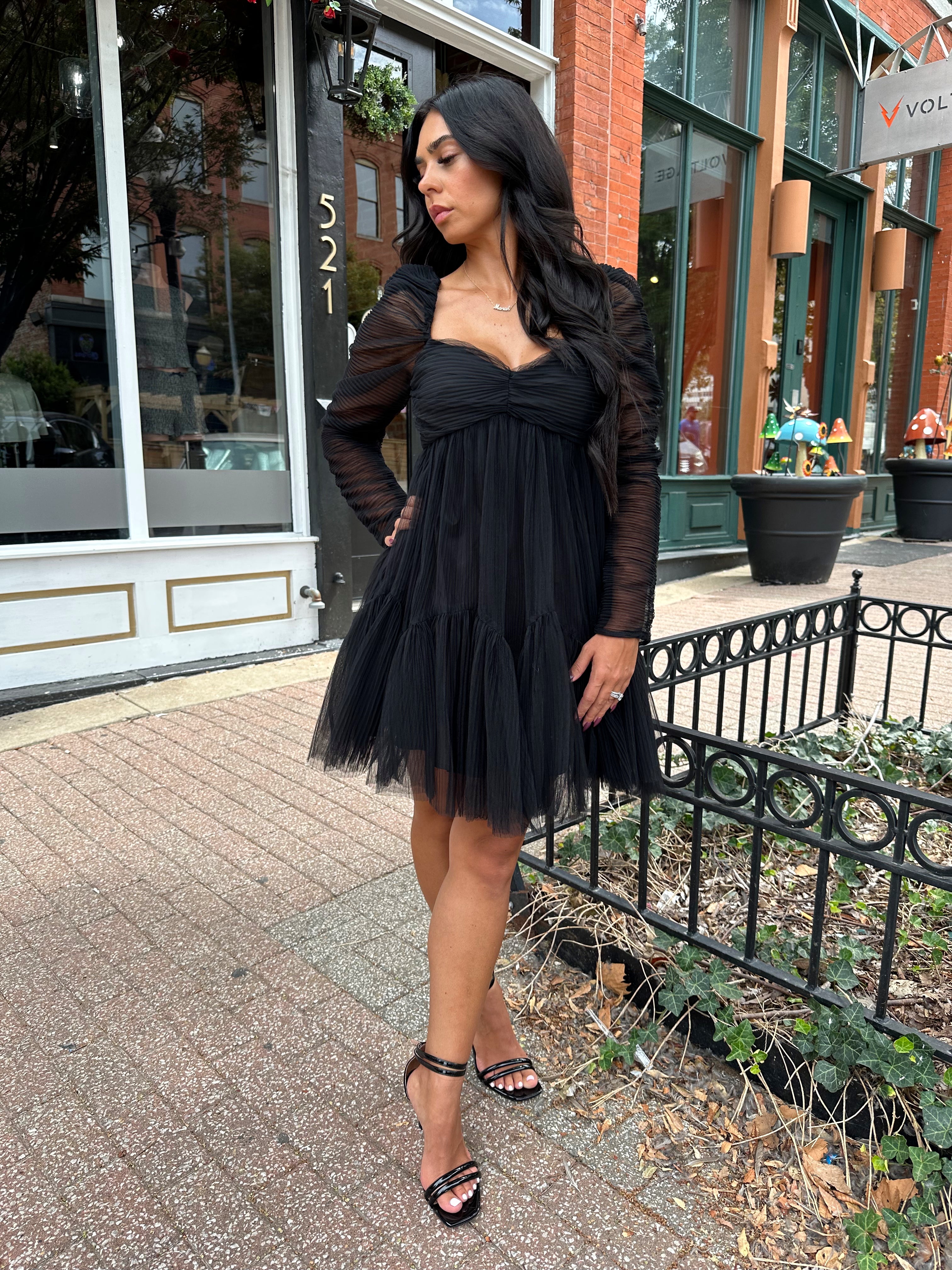 Veronica Mini Dress -Black