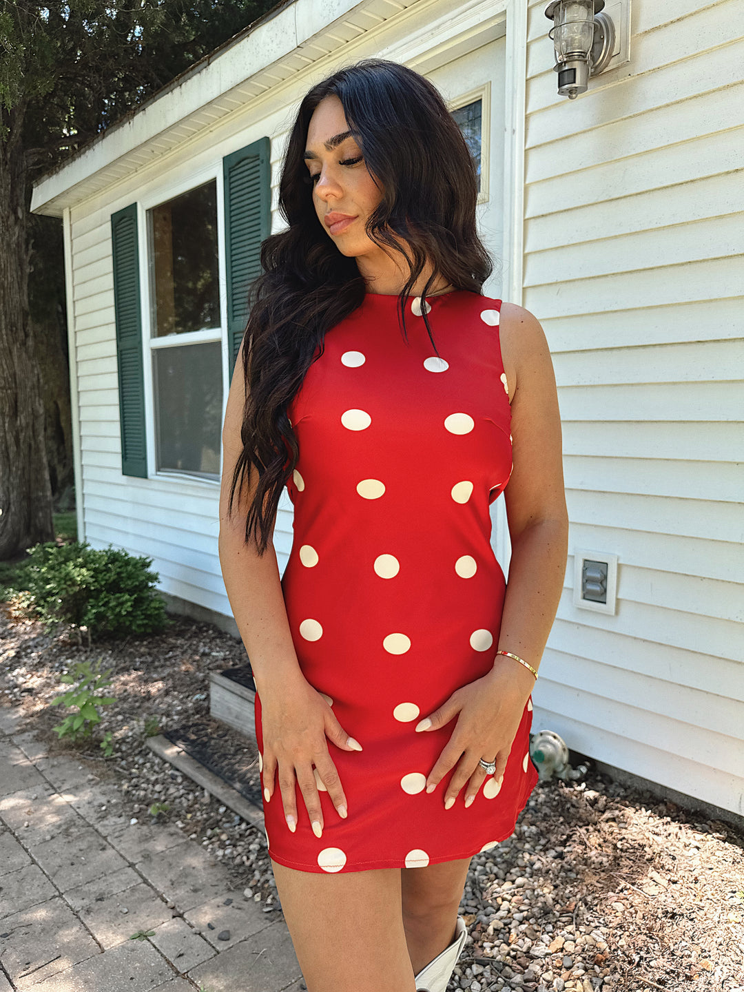 Rosie Red Polka Dot Mini Dress
