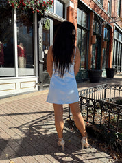 Maeve Sky Blue Jewel Mini Dress