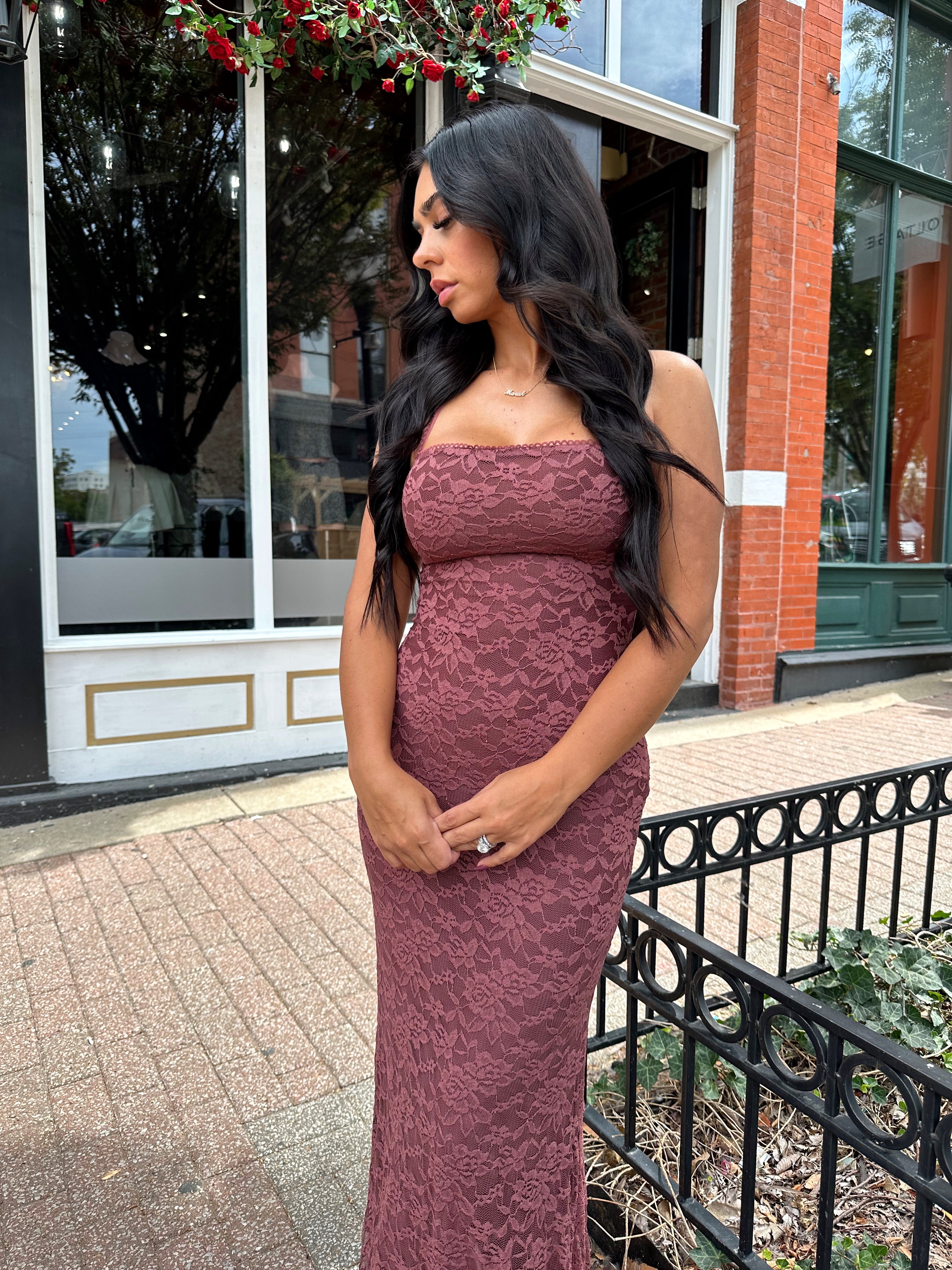 Remy Plum Lace Bodycon Maxi Dress