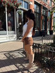 Maria White Buckle Detail Tank Top