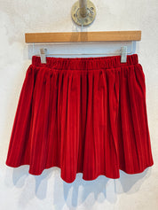Tabitha Velvet Skirt- Red