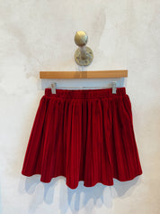 Tabitha Velvet Skirt- Red