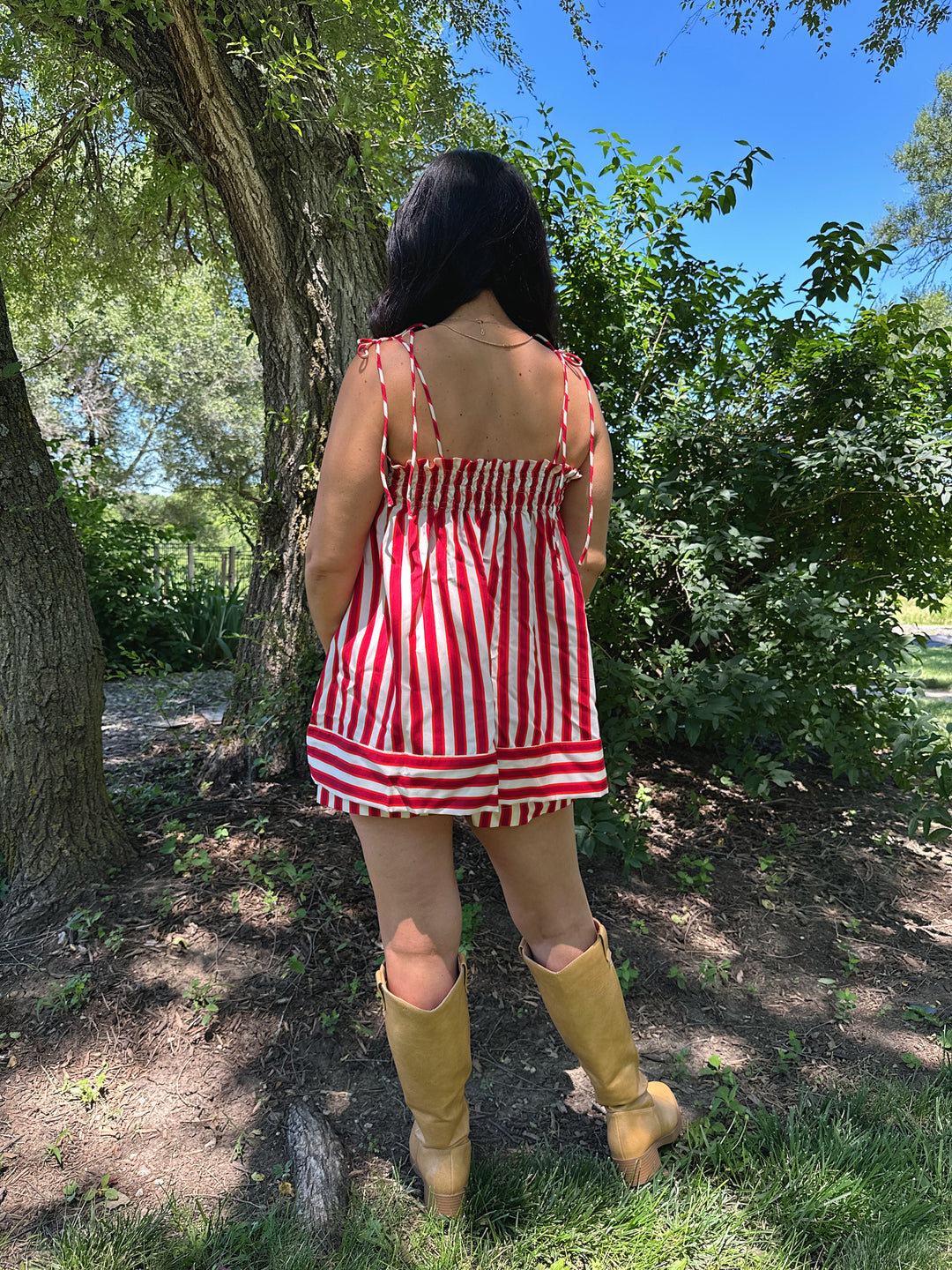 Georgia Red Striped Two Piece Set