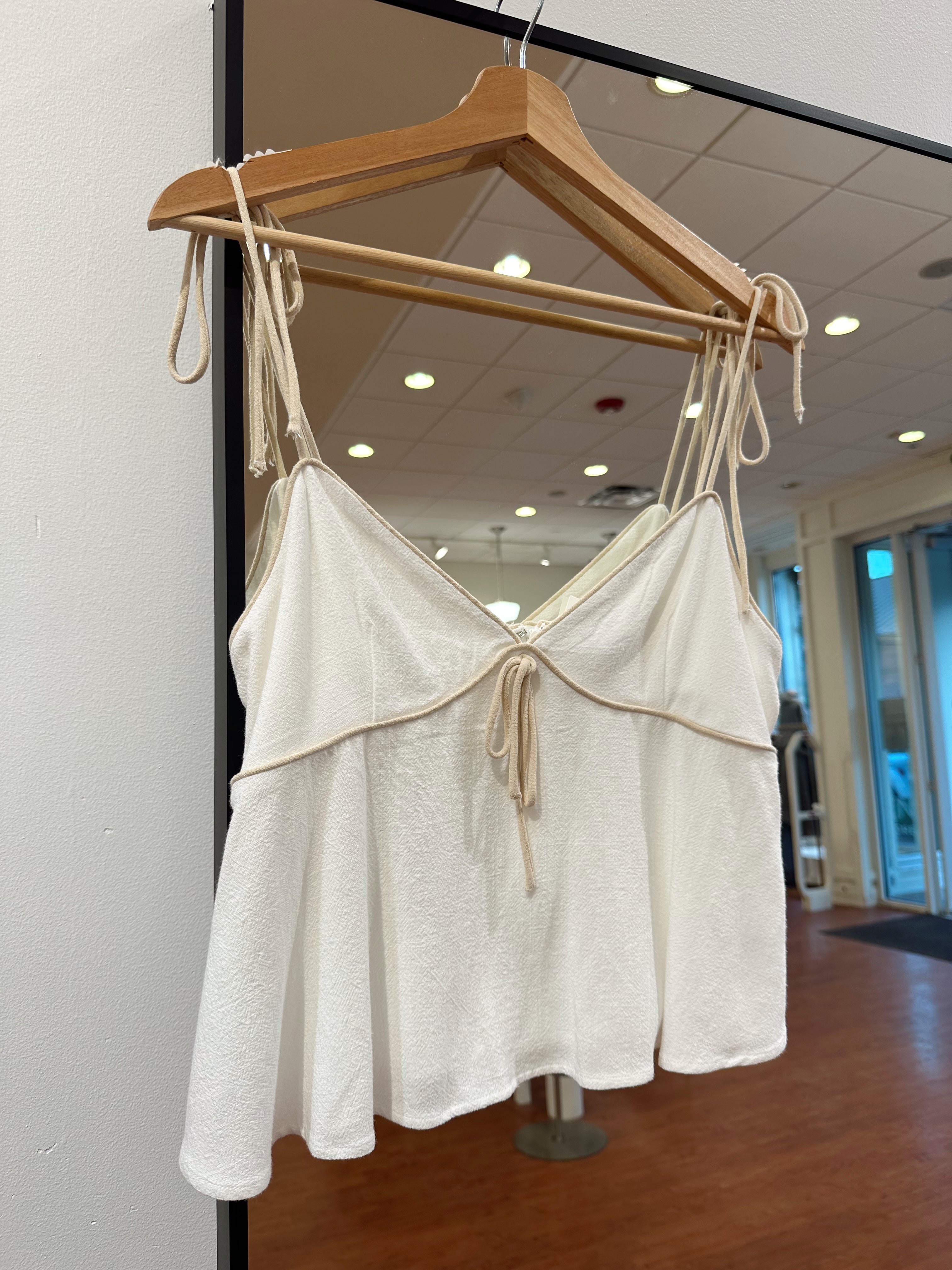 McKenna White Flowy Tank Top