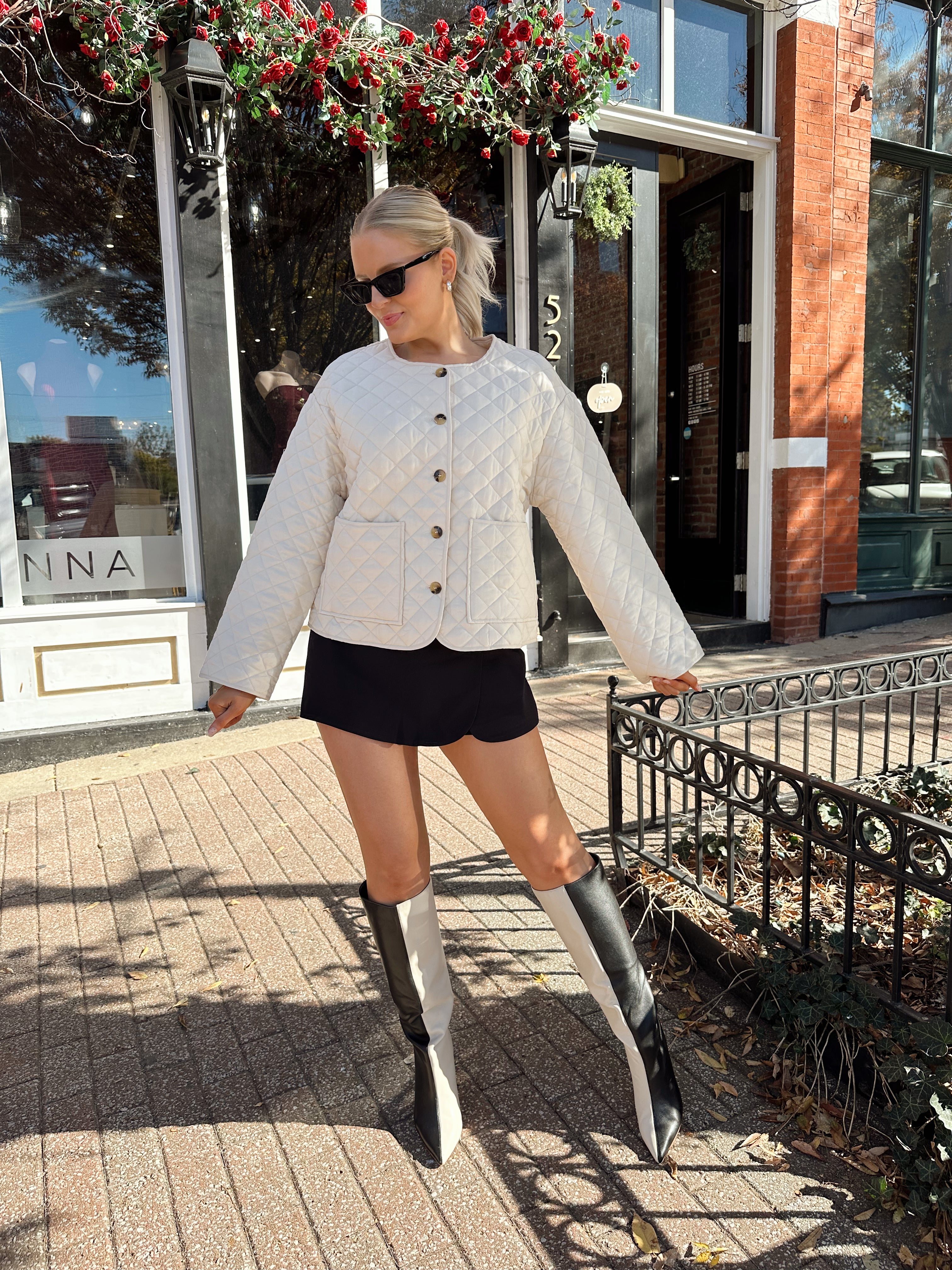 Brighton Cream Quilted Jacket