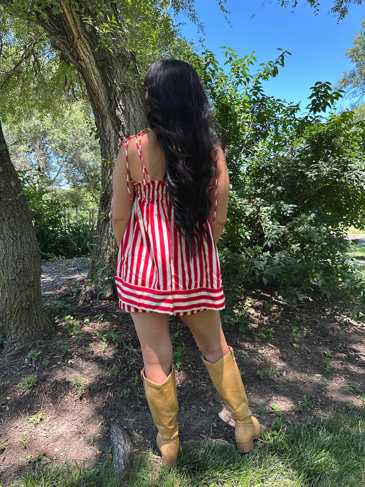Georgia Red Striped Two Piece Set