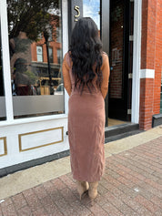 Alice Plum Corduroy Belted Midi Dress