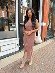 Alice Plum Corduroy Belted Midi Dress