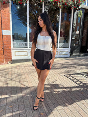 Greta Oatmeal Zip Up Tank Top