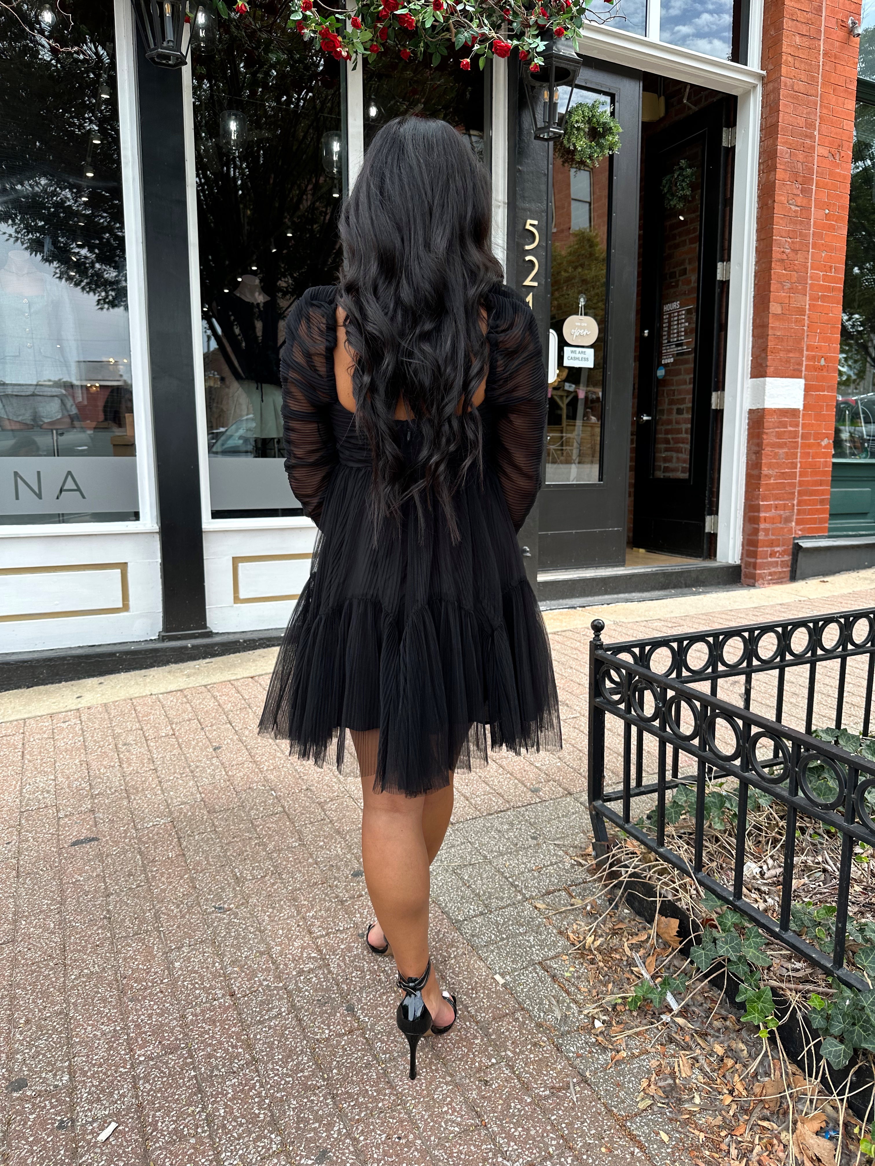 Veronica Mini Dress -Black