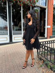 Veronica Mini Dress -Black