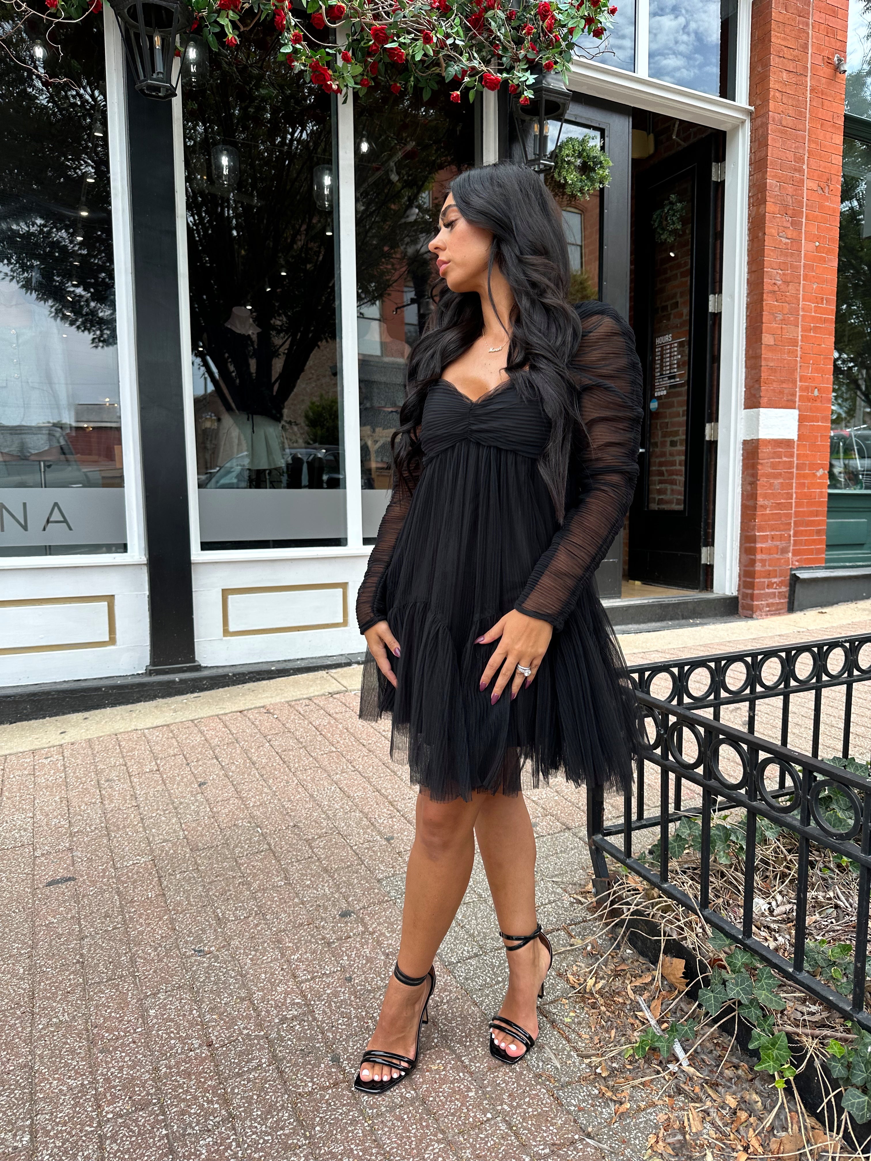 Veronica Mini Dress -Black