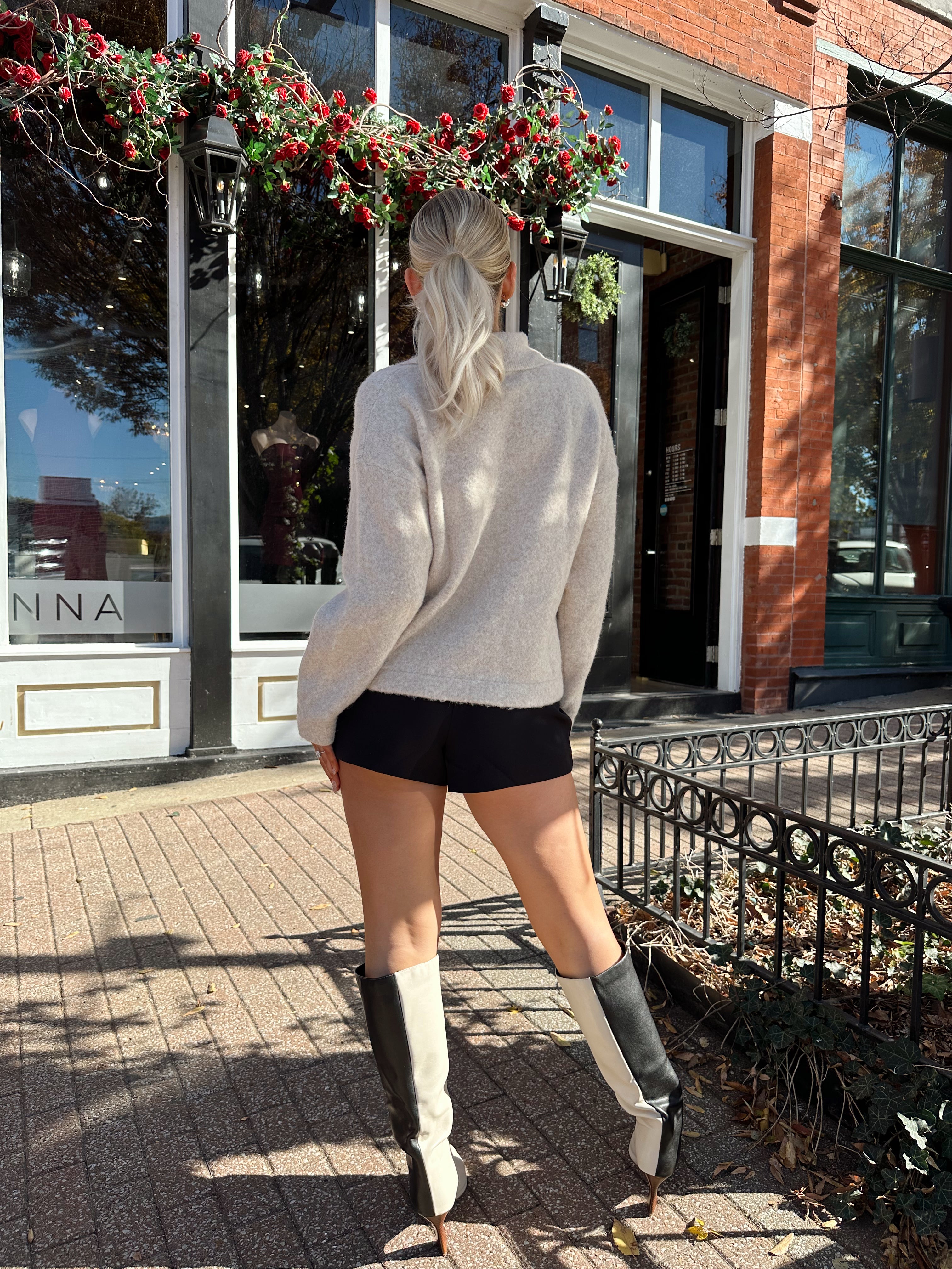 Linden Oatmeal Collared Sweater