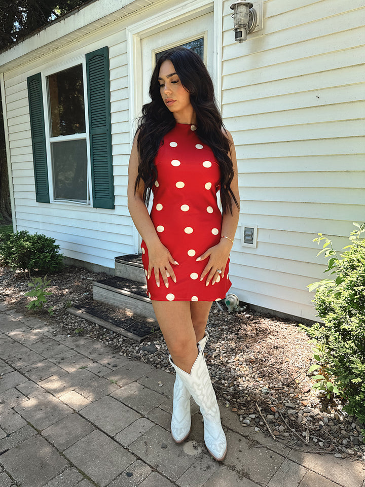 Rosie Red Polka Dot Mini Dress