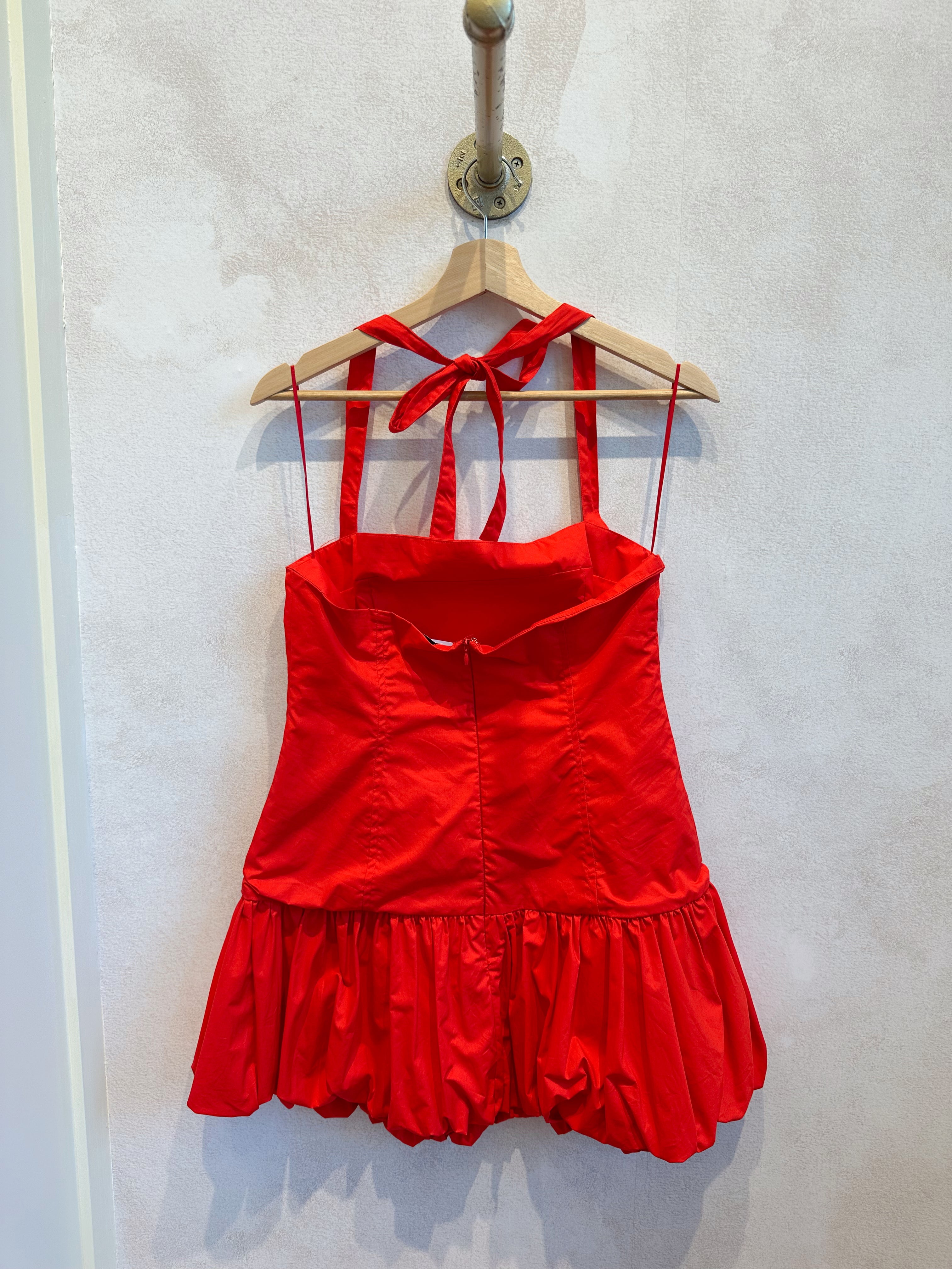 Kali Red Drop Waist Mini Dress