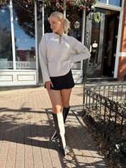 Linden Oatmeal Collared Sweater