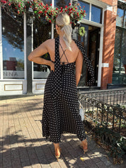 Thea Black and White Polka Dot Maxi Dress