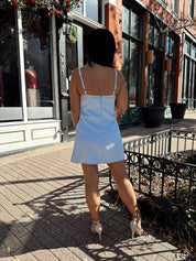 Maeve Sky Blue Jewel Mini Dress