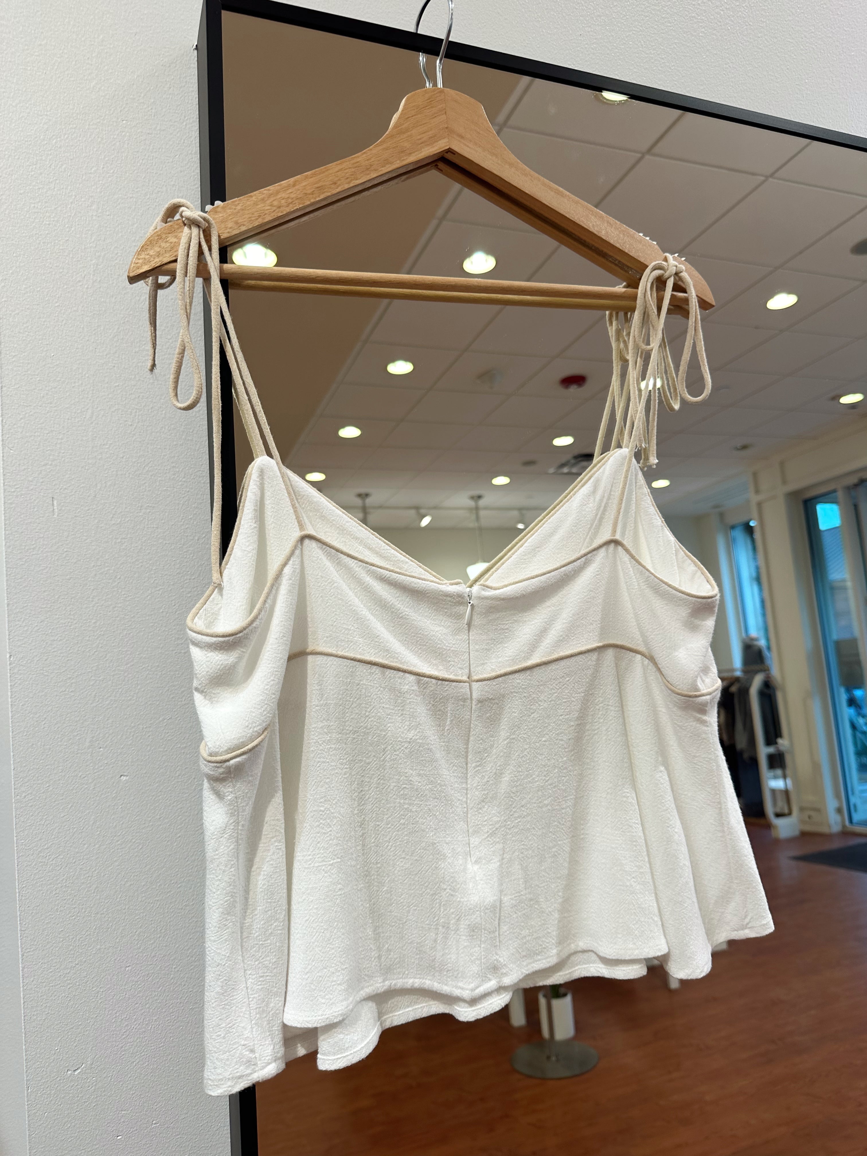 McKenna White Flowy Tank Top