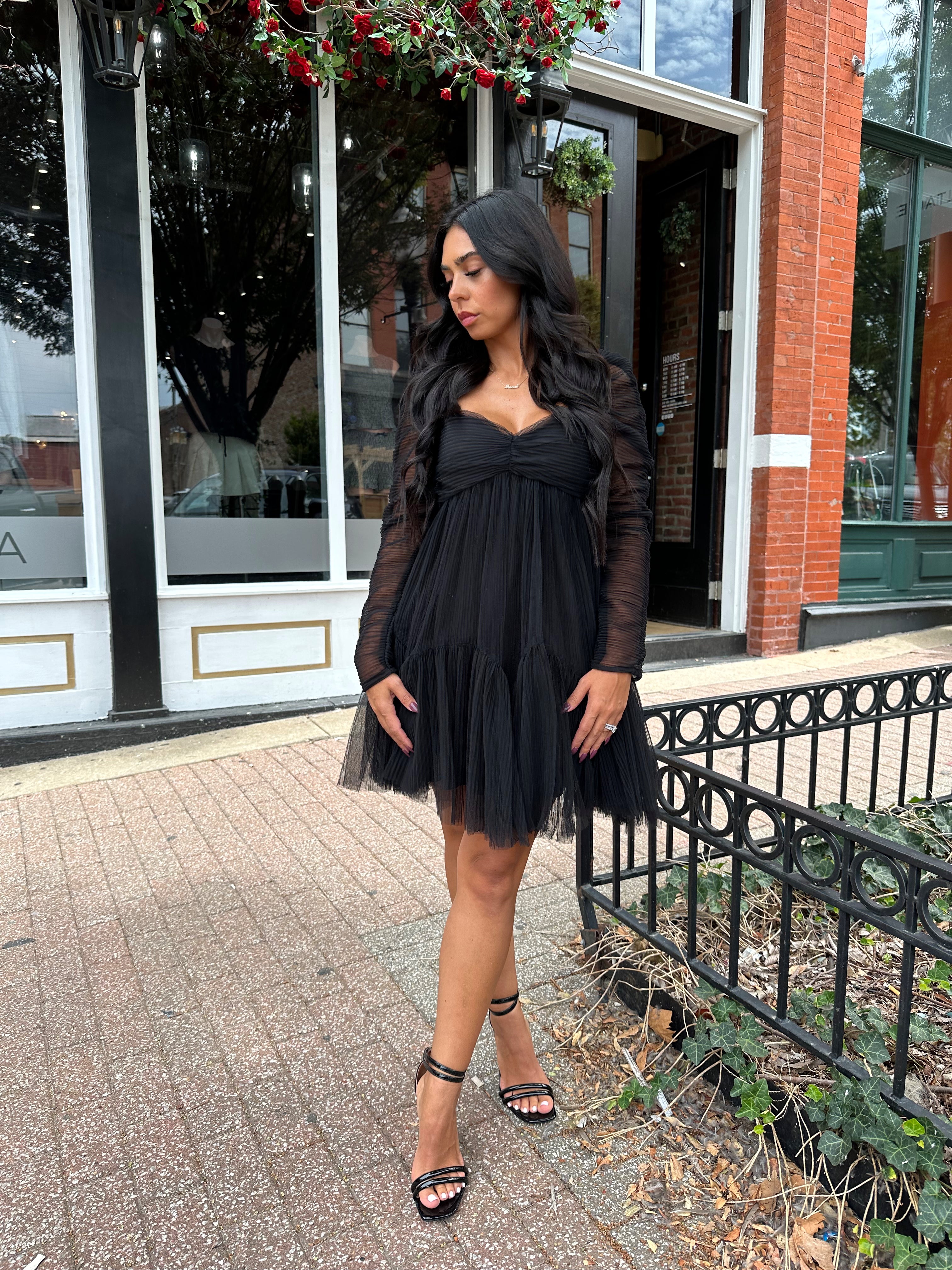 Veronica Mini Dress -Black