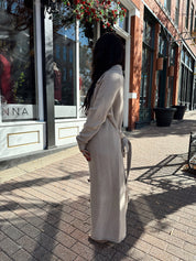 Laken Oatmeal Belted Duster Cardigan