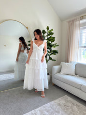 Aurora Tiered Maxi Dress- White