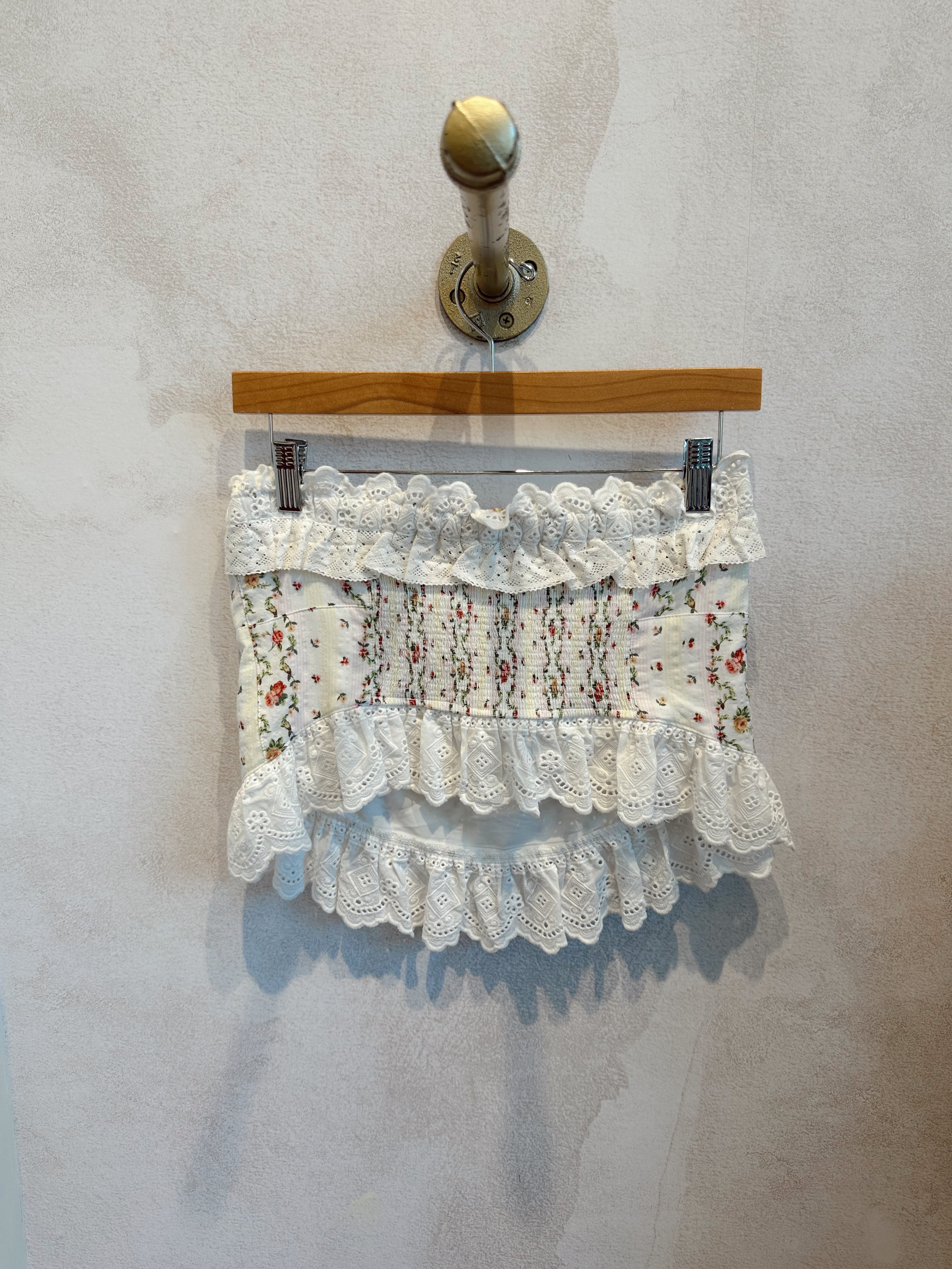 Penelope Floral Ruffled Tube Top