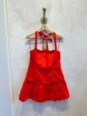 Kali Red Drop Waist Mini Dress