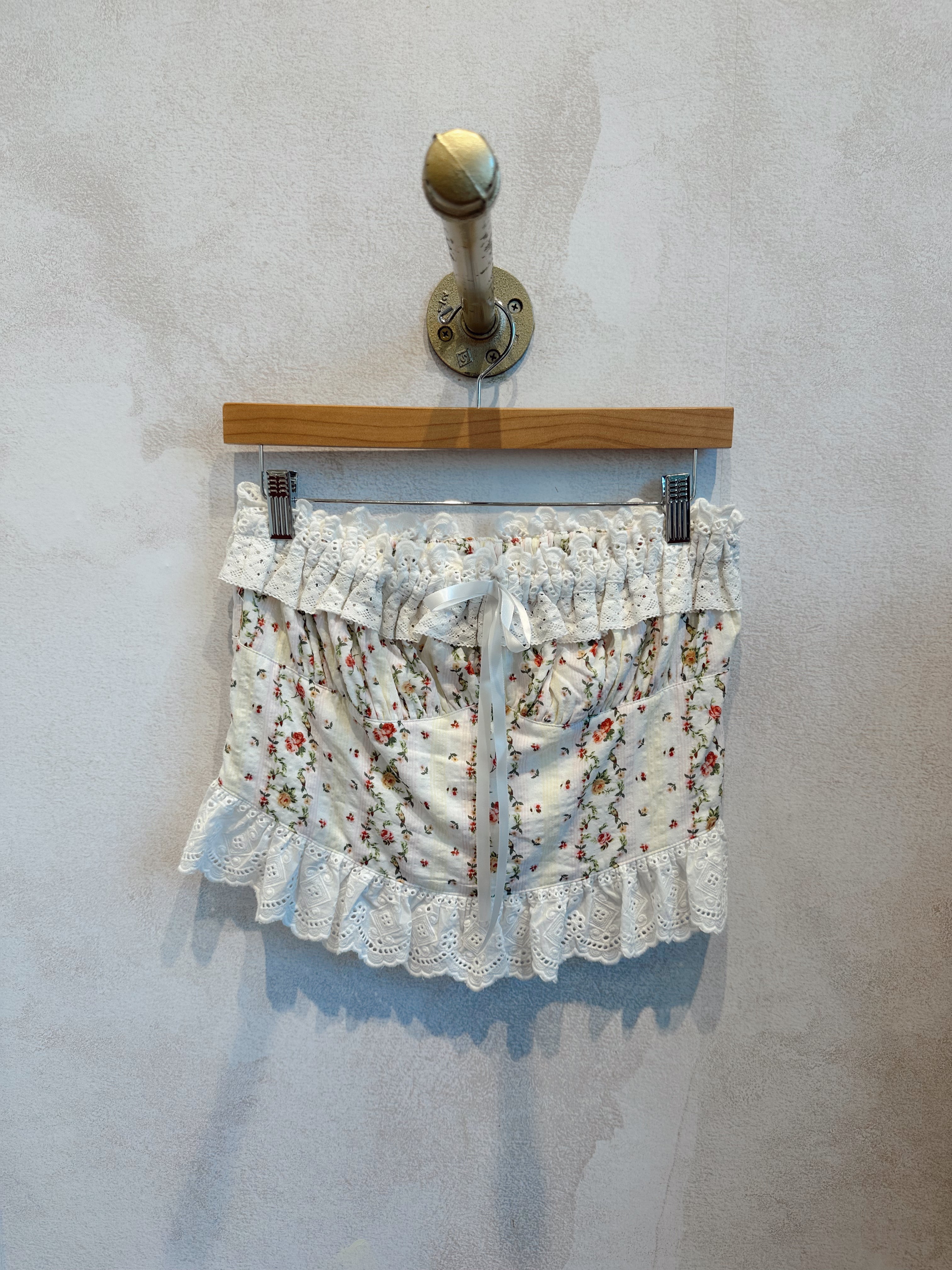 Penelope Floral Ruffled Tube Top