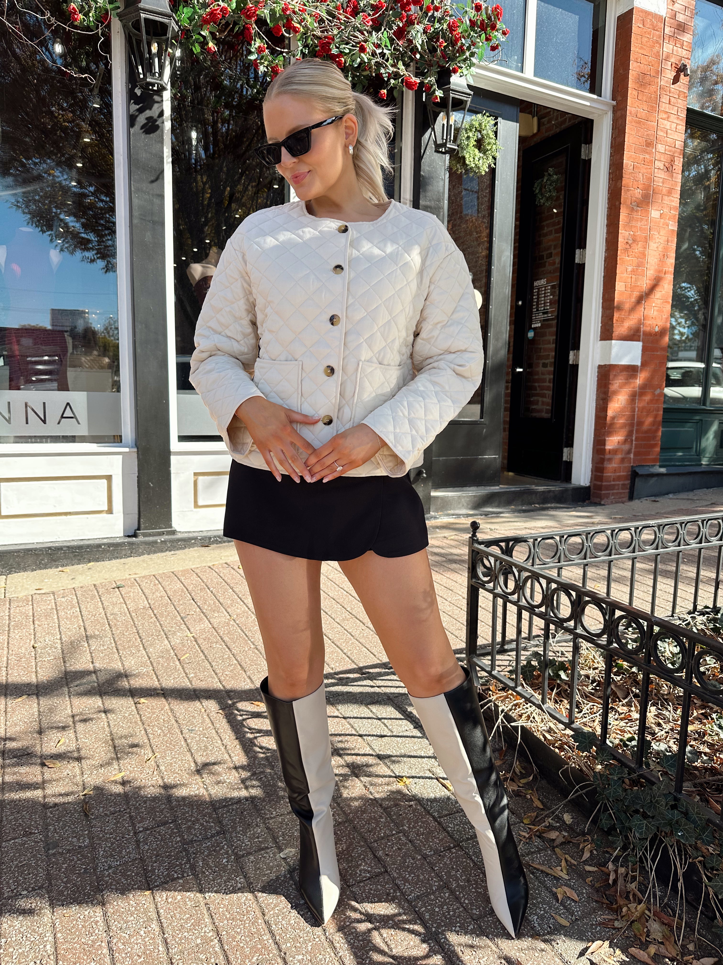 Brighton Cream Quilted Jacket