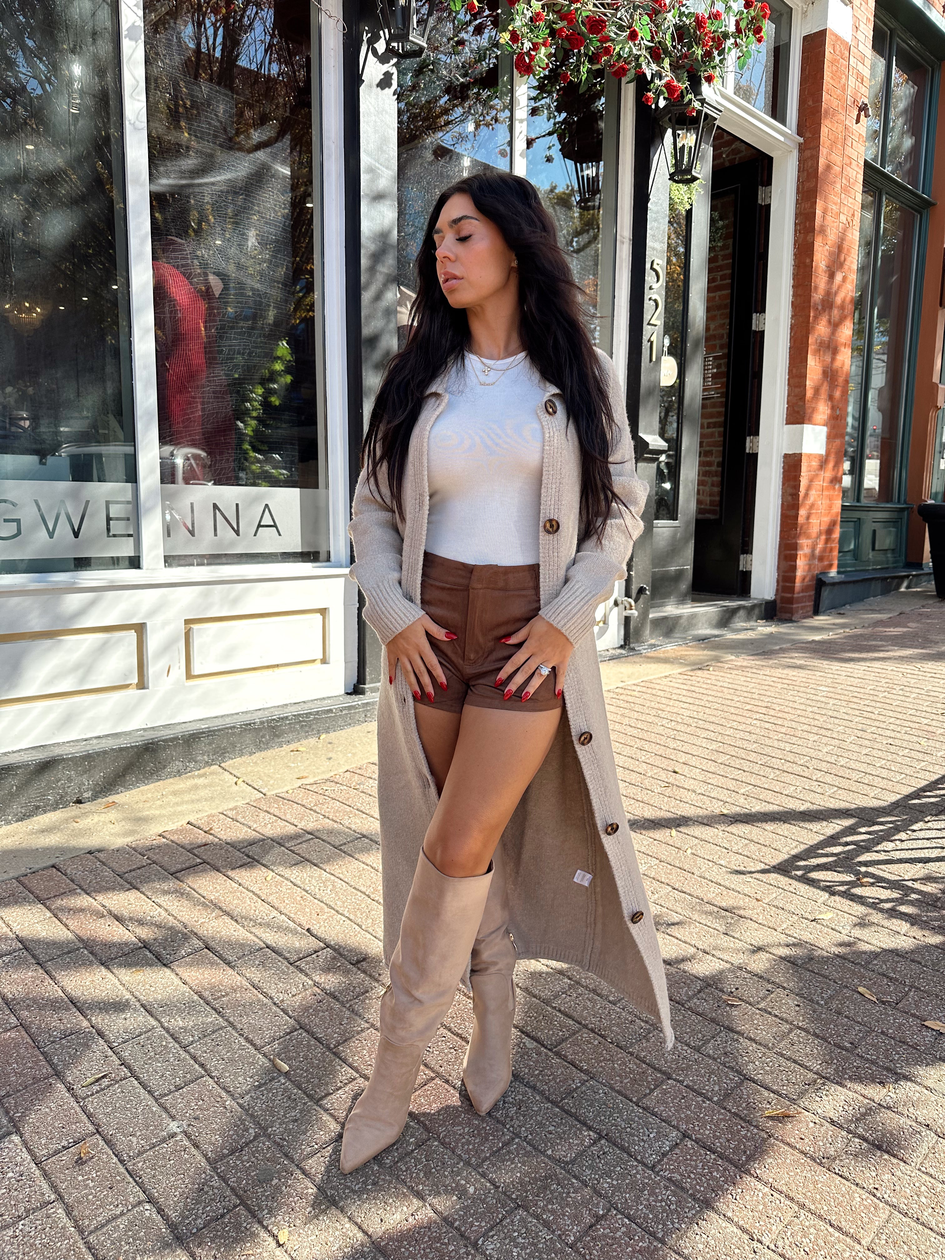 Laken Oatmeal Belted Duster Cardigan