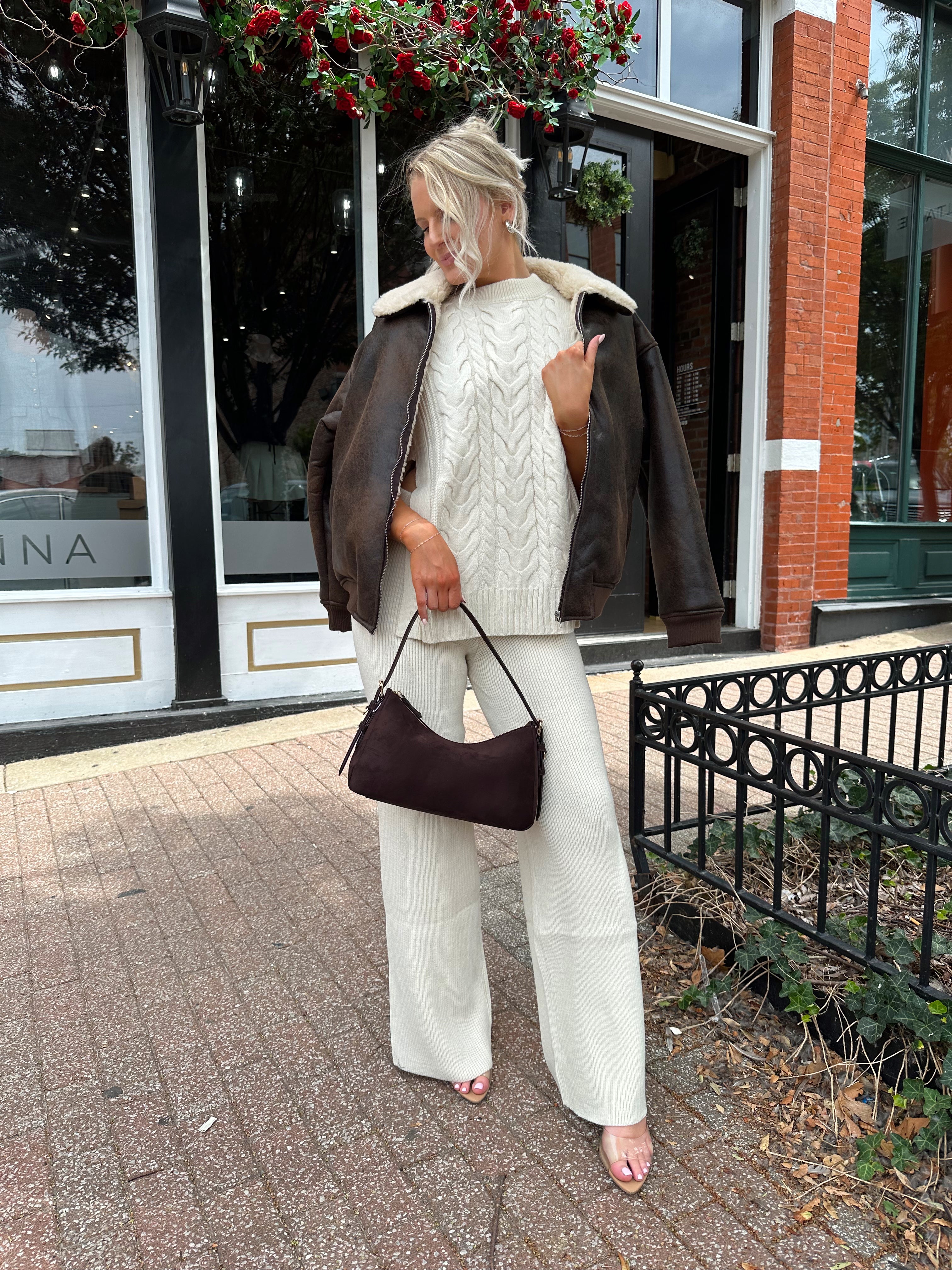 Brown Faux Leather Jacket
