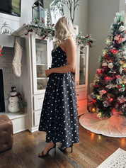 Anika Polka Dot Fit to Flare Midi Dress - Gwenna The Label