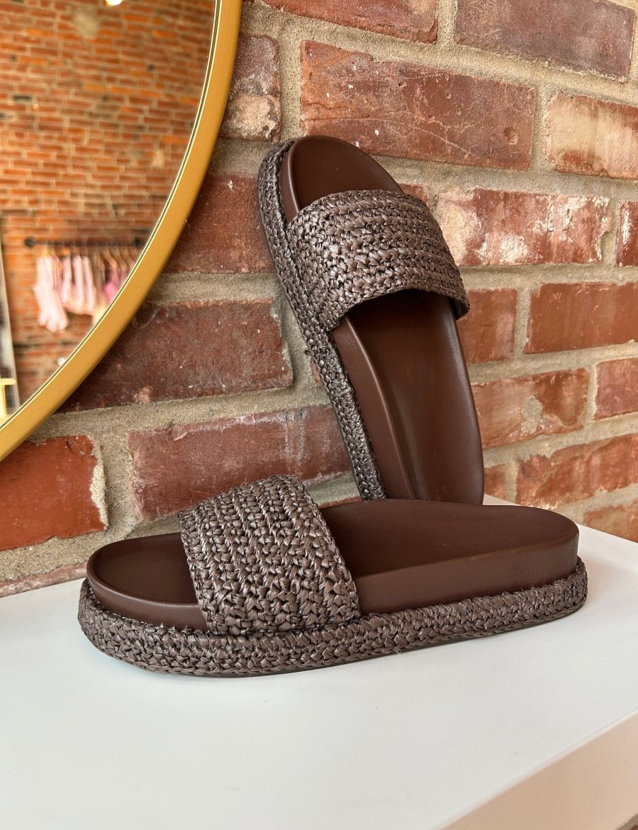 Annie Brown Woven Sandal - Gwenna The Label