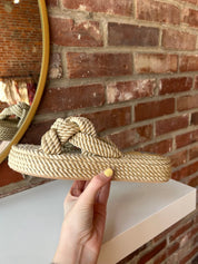 Calla Natural Rope Slide Sandals - Gwenna The Label