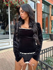 Celeste Velvet Corset Top - Gwenna The Label