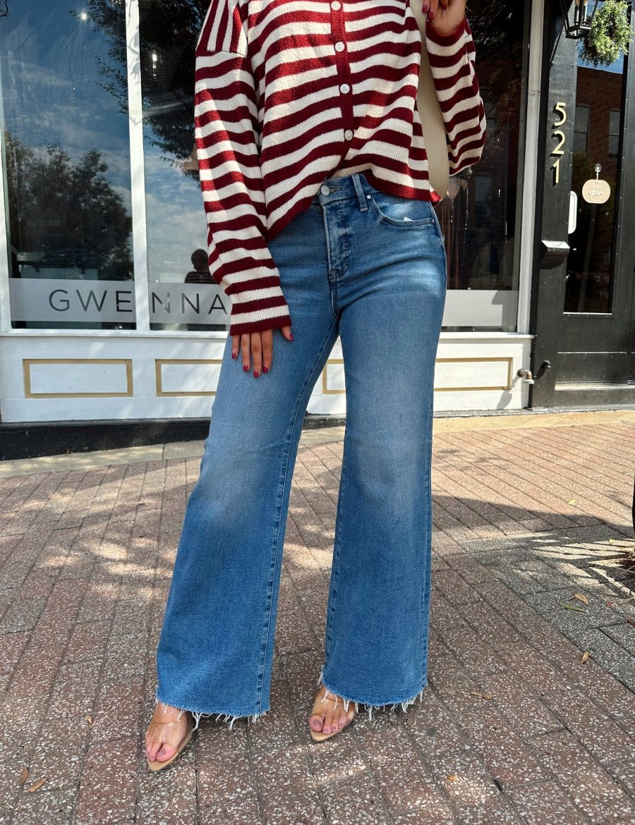 Celia Medium Wash Wide Leg Jean - Gwenna The Label