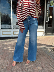 Celia Medium Wash Wide Leg Jean - Gwenna The Label